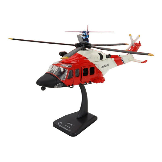 AgustaWestlandアグスタウェストランド AW139 ヘリコプター コーストガード ホワイト/レッド / NEW-RAY 1/48 ミニカー
