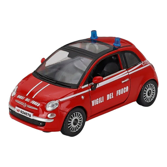 Fiatフィアット Nuova 500 消防車 VIGILI DEL FUOCO 2007 レッド ホワイト / NEW-RAY 1/24 ミニカー