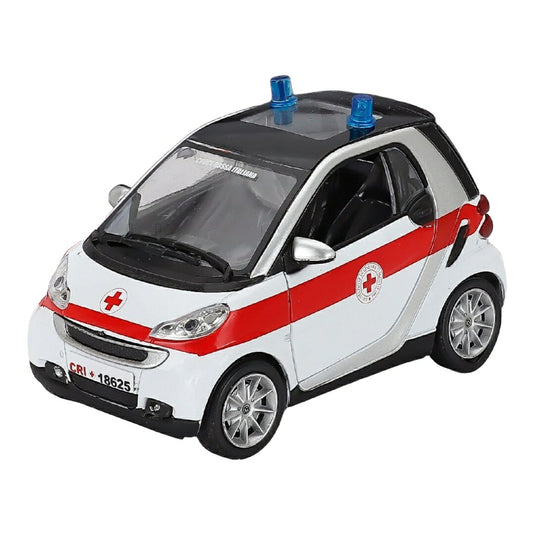 Smartスマート Fortwo フォーツー C.R.I. イタリア赤十字社 2007 ホワイト/レッド 救急車仕様 / NEW-RAY 1/24 ミニカー