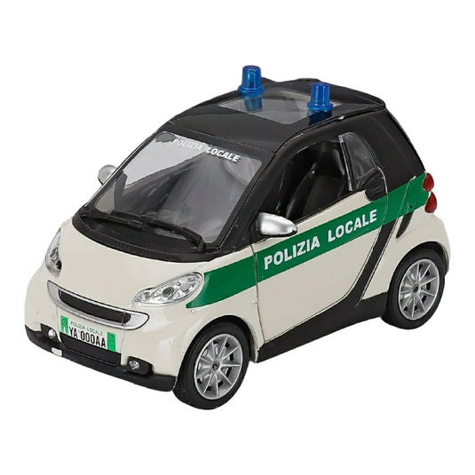 Smartスマート Fortwo フォーツー Polizia Locale ポリス 2007 ホワイト/グリーン / NEW-RAY 1/24 ミニカー