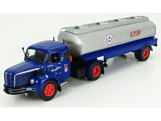 BERLIET TLM 10M2 TANKER TRUCK AZUR 1961 BLUE SILVER/ODEON 1/43ミニカー