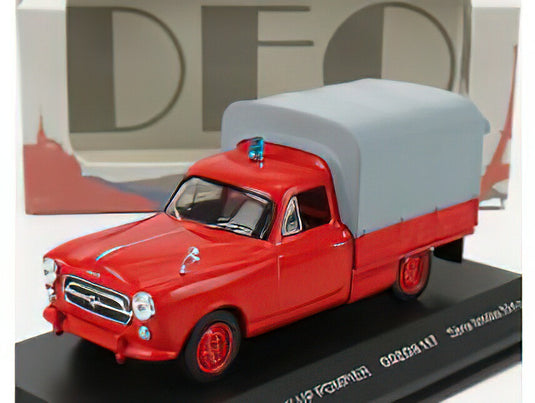 PEUGEOT 403 PICK-UP CLOSED SAPEURS POMPIERS 1967 RED GREY/ODEON 1/43ミニカー