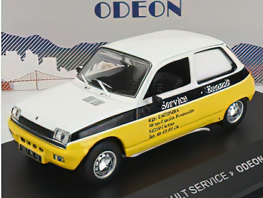 RENAULT R5 SOCIETE RENAULT SERVICE 1973 WHITE YELLOW BLACK/ODEON 1/43ミニカー