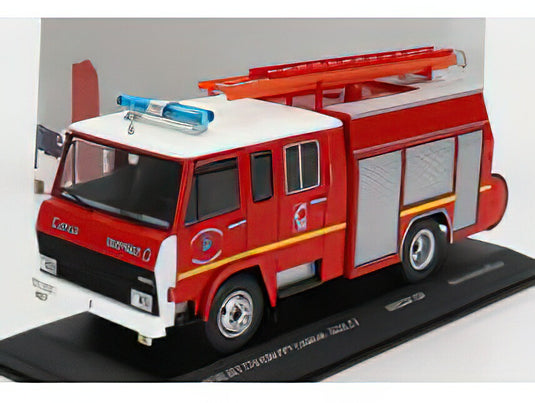 BERLIET - 770 KB6 TANKER TRUCK FPT CAMIVA SDIS 23 CORPS DEPARTEMENTAL SAPEURS POMPIERS 1974 - RED WHITE SILVER/ODEON 1/43ミニカー