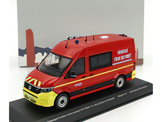 VOLKSWAGEN KRAFTER L2H2 LAMBERT VFF 13 BOUCHES DE RHONE VEHICULE FEUX DE FORET SAPEURS POMPIERS 2020 RED YELLOW/ODEON 1/43ミニカー