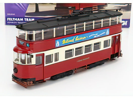 TRAM FELTHAM LONDON 1951 RED CREAM/CORGI 1/76ミニカー