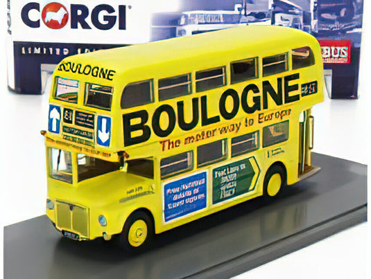 AEC TYPE RM AUTOBUS LONDON TRANSPORT BOULOGNE ROUTE 88 ACTION GREEN 1949 YELLOW/CORGI 1/76ミニカー