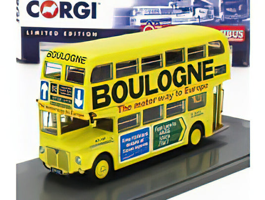 AEC TYPE RM AUTOBUS LONDON TRANSPORT BOULOGNE ROUTE 88 MITCHAM CRICKETERS 1949 YELLOW/CORGI 1/76ミニカー