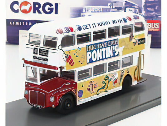 AEC TYPE RM AUTOBUS LONDON TRANSPORT 1949 WHITE YELLOW RED/CORGI 1/76ミニカー