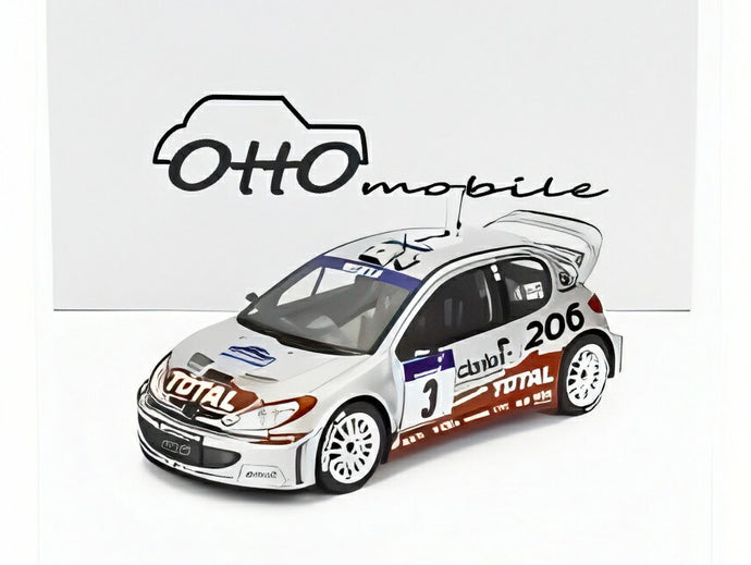 【予約】PEUGEOT 206 WRC PEUGEOT TOTAL No3 ツール・ド・コルス 優勝 2002 Gパニッツィ Hパニッツィ シルバーレッド/ OTTO 1/18 2000台限定ミニカー