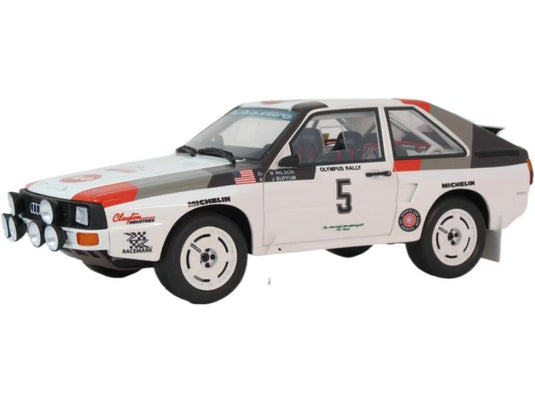 Audi Sport Quattro No.5 オリンパスラリー Buffum Wilson 1986 限定999個/ OTTO 1/18 ミニカー