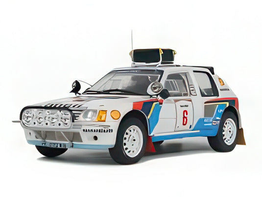 【予約】12月以降発売予定PEUGEOT 205 T16 (ナイトバージョン) N 6 ラリー サファリ 1985 ティモ・サロネン セッポ・ハルヤンネ ホワイト ブルー レッド/ OTTO 1/18 ミニカー