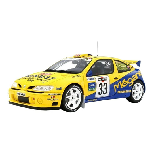【予約】 ルノー メガーヌ マキシ #33 ラリー・サンレモ 1998 イエロー / Otto Mobile 1/18 ミニカー