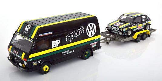 1978 フォルクスワーゲン LT35 & ゴルフ Gti MK1 積載車セット レジン / OTTO 1/18 ミニカー