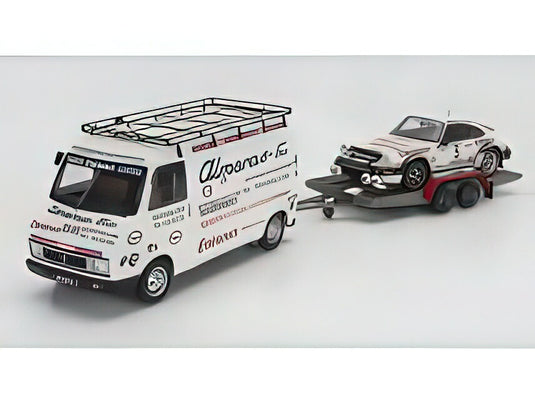 【予約】2025年発売予定PORSCHE  RALLY SET  911SC TEAM PORSCHE ALMERAS Gr.4 (night version) N 5 RALLY PORTUGAL 1981 JEAN LUC THERIER  MICHEL VIAL + CITROEN C35 VAN ASSISTANCE WITH TRAILER  WHITE/OTTO 1/18ミニカー