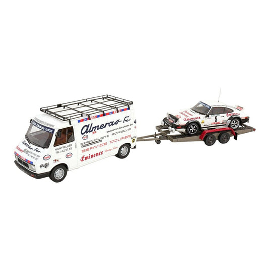Porsche 911 SC Rally Portugal Set Citroen C35 Trailer 1981 Almeras Therier Vial / OTTO 1/18 ミニカー