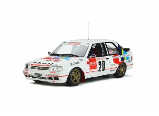 ギャラリービューアに画像をロードする, 1990 Peugeot 309 GR.A #20 Rallye Monte Carlo レジンシリーズ white/red/OTTO 1/18ミニカー 2500台限定
