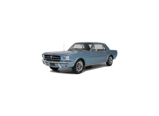 1965 フォード マスタング V8 ハードトップ レジンシリーズ シルバーブルーポニー/ OTTO  1/12 ミニカー