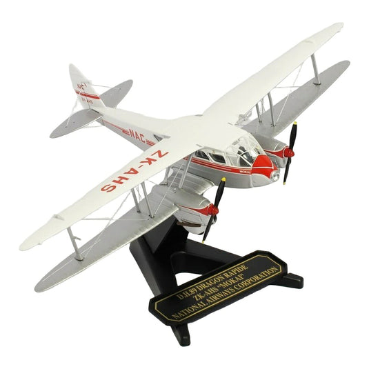 ニュージーランド国立航空 NAC National Airways Corporation デ・ハビランド DH.89 ドラゴンラピード ZK-AHS Mokai / Oxford 1/72 飛行機模型 旅客機