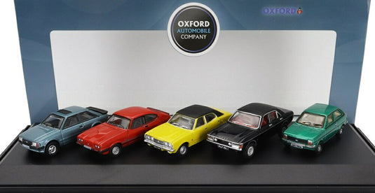 FORD ENGLANDフォードイングランド セット 5x フィエスタ 1.2L エスコート XR3i カプリ MKIII コルチナ MKIII グラナダ MK / oxford 1/76 ミニカー