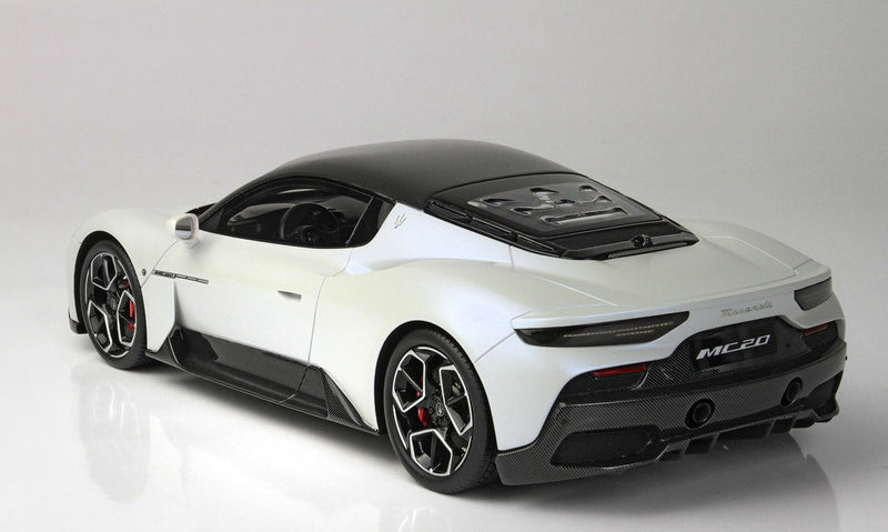 ギャラリービューアに画像をロードする, Maserati MC20Bianco Audace /Carbon Roof/BBR 1/18ミニカー
