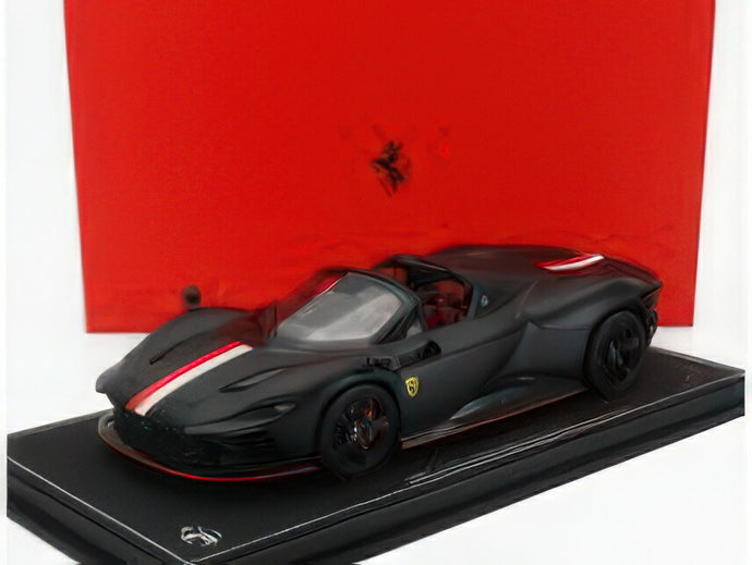 FERRARI  DAYTONA SP3 OPEN ROOF ICONA PRINCIPATO DI MONACO LIVERY N 16 PERSONAL CAR CHARLES LECLERC 2022 MATT BLACK/BBR 1/18ミニカー