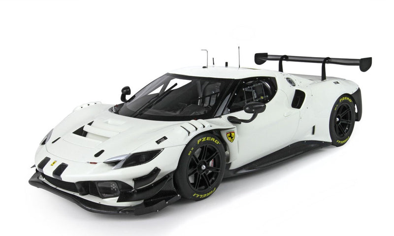 ギャラリービューアに画像をロードする, Ferrari 296 GT3 2022 - Cerchi Nero OpacoBianco Avus/BBR 1/18ミニカー
