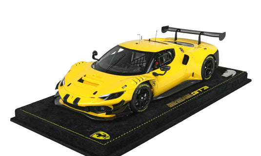 Ferrari 296 GT3 2022 - Cerchi Nero LucidoGiallo Modena/BBR 1/18ミニカー