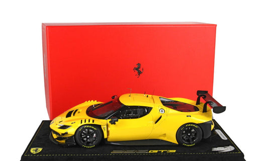 Ferrari 296 GT3 2022 - Cerchi Nero LucidoGiallo Modena/BBR 1/18ミニカー