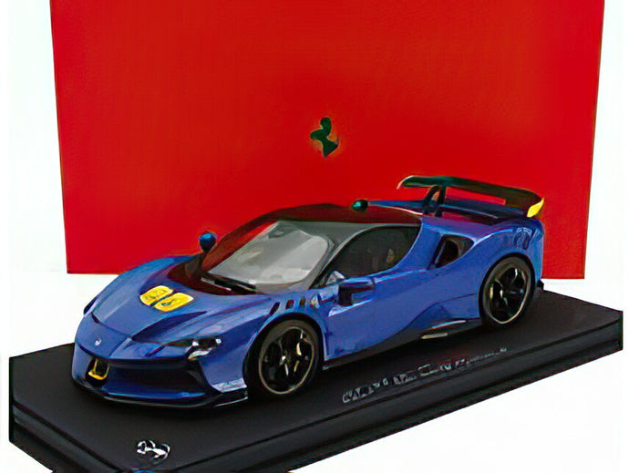 FERRARI  SF90 XX STRADALE 2024  AZZURRO DINO  LIGHT BLUE BLACK YELLOW/BBR 1/18ミニカー
