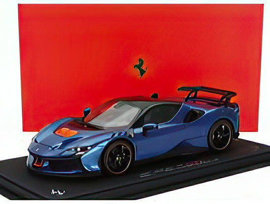 FERRARI  SF90 XX STRADALE 2024  BLU ELETTRICO  BLUE MET ORANGE BLACK/BBR 1/18ミニカー