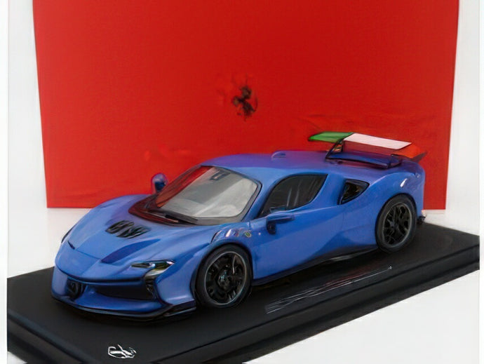 FERRARI  SF90 XX STRADALE 2024 BLU FRANCIA  BLUE BLACK/BBR 1/18ミニカー