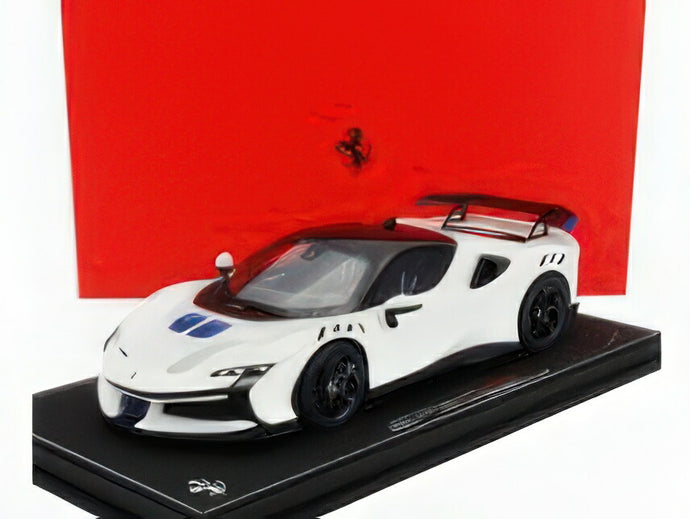 FERRARI  SF90 XX STRADALE 2024 BIANCO CERVINO  WHITE BLUE BLACK/BBR 1/18ミニカー