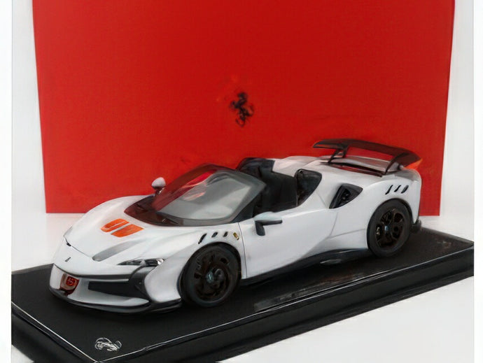 FERRARI  SF90 XX STRADALE SPIDER 2024 BIANCO ARTICO  WHITE MET ORANGE/BBR 1/18ミニカー