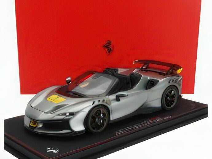 FERRARI  SF90 XX STRADALE SPIDER 2024 GRIGIO COMPETIZIONE  GREY YELLOW/BBR 1/18ミニカー