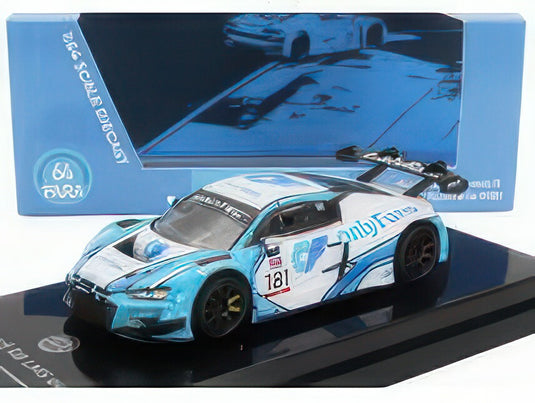 AUDI R8 LMS EVO II 5.2L V10 TEAM MELBOURNE PERFORMANCE N 181 GTWC AUSTRALIA 2024 RENEE GRACIE WHITE LIGHT BLUE/PARAGON-MODELS 1/64ミニカー