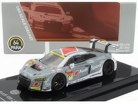AUDI R8 LMS TEAM HITOTSUYAMA N 21 GT300 CLASS SUPER GT 2017 RICHARD LYONS MASATAKA YANAGIDA GREY WHITE/PARAGON-MODELS 1/64ミニカー
