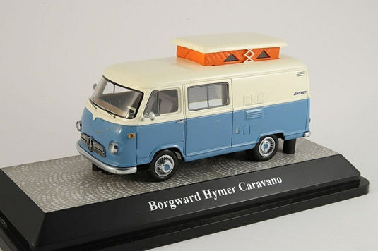 Hymer Borgward Caravano キャンピングカー ライトブルーホワイト/ Premium ClassiXXs 1/43 ミニカー
