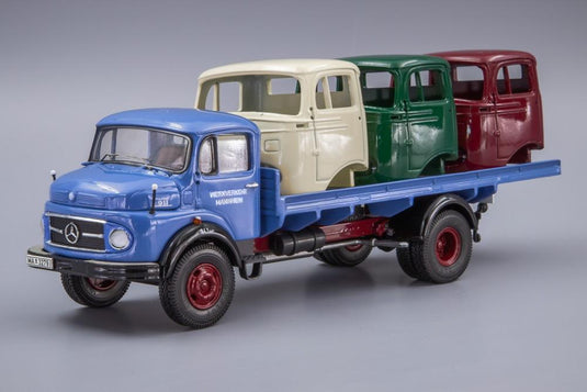 Mercedes-Benz L911 Werkverkehr Mannheim フラットベッドトラック 3 MB LPキャビン付/ Premium ClassiXXs 1/43 ミニカー