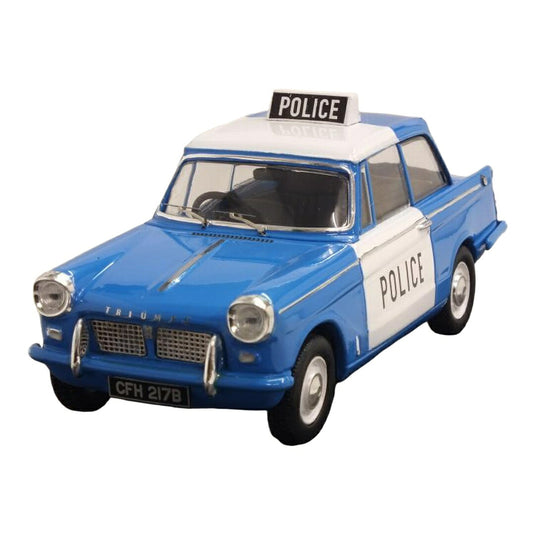 Triumphトライアンフ Heraldヘラルド サルーン 1959 UKポリス ブルー/ホワイト / Premium Collectibles 1/43 ミニカー
