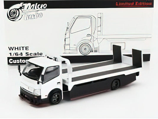 ISUZU - CUSTOM TOW TRUCK 1993 SOCCORSO STRADALE - CARRO ATTREZZI - WRECKER ROAD SERVICE - CAR TRANSPORTER - WHITE/PEAKO 1/64ミニカー