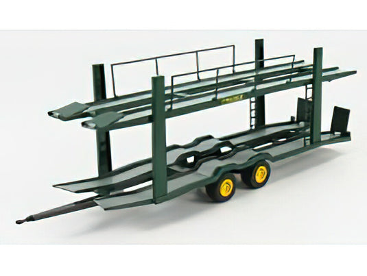 TRAILER - RIMORCHIO TRAILER FOR PEGASO 1060L TRUCK CAR TRANSPORTER TRADISA BISARCA 1969 - GREEN YELLOW/EDICOLA 1/43模型モデルキット