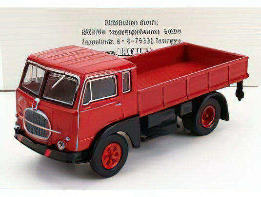 FIAT 642 TRUCK PIANALE 1962 RED BLACK/BREKINA 1/87ミニカー