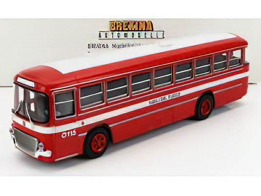 FIAT 306/3 AUTOBUS VIGILI DEL FUOCO 1962 RED WHITE/BREKINA 1/87ミニカー