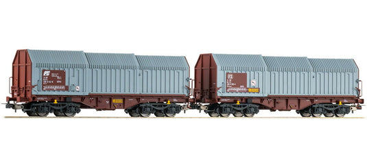 HOゲージ 鉄道模型 貨車 Piko ピコ FS Set of two telescopic hood wagons Era IV DC
