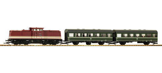 Gゲージ 鉄道模型 ピコ Piko DR V100 Reko客車 2両 スタートセット Era III DC G-Start set passenger train V100 2x Reko cars
