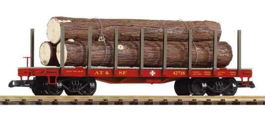 Gゲージ 鉄道模型 ピコ Piko サンタフェ鉄道 長物車 木材積載 DC Santa Fe Railroad stake car with lumber load DC