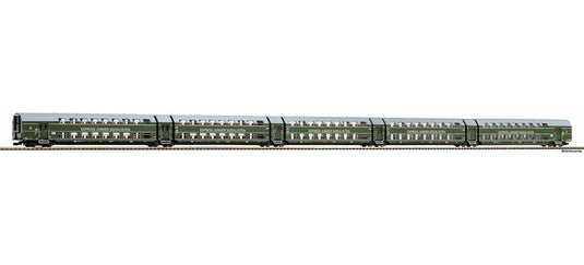 HOゲージ 鉄道模型 Piko DR DGBe12 5両セット 2階建て連接客車 Era III DC