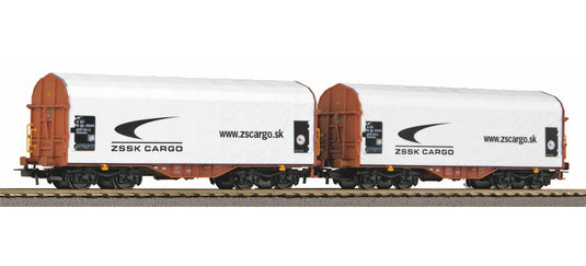 HOゲージ 鉄道模型 貨車 Piko ピコ 2 sliding tarpaulin wagons Shimmns ZSSK Era VI DC