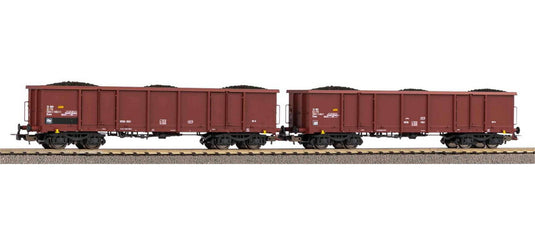 HOゲージ 鉄道模型 車両 Piko ピコ FS Eaos Era V 石炭積載 2両セット Set of 2 open freight cars Eaos of the FS DC